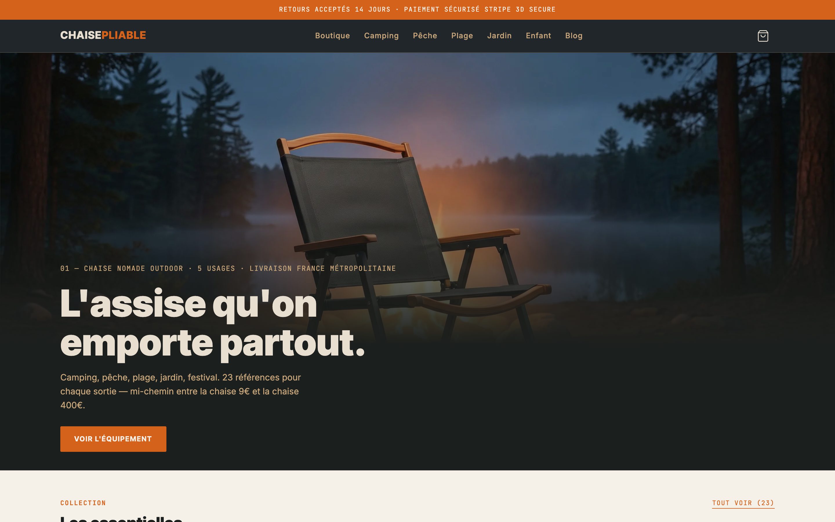 Folding Chairs — Outdoor store built by Quill