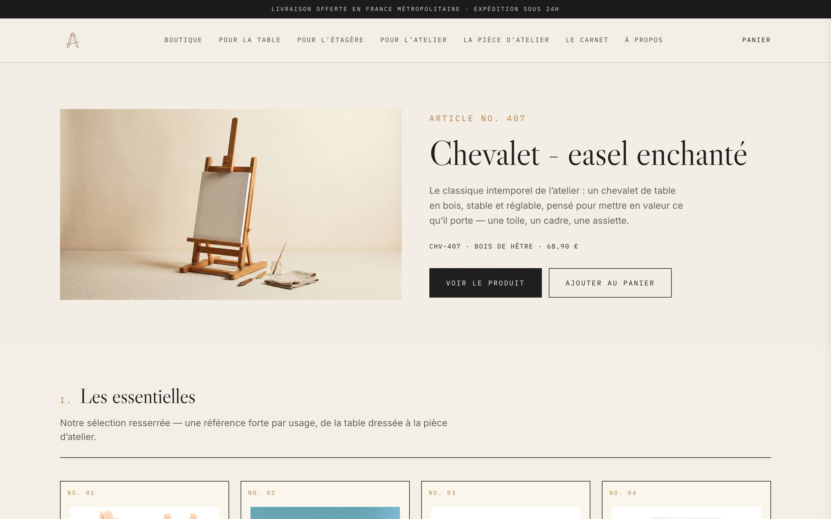 Wooden Easels — Crafts store built by Quill