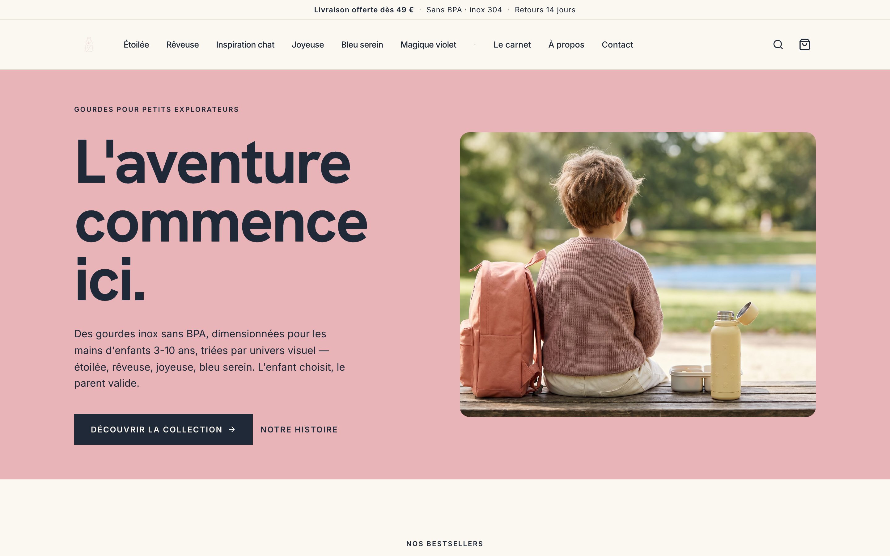 Kids Bottles — Kids store built by Quill