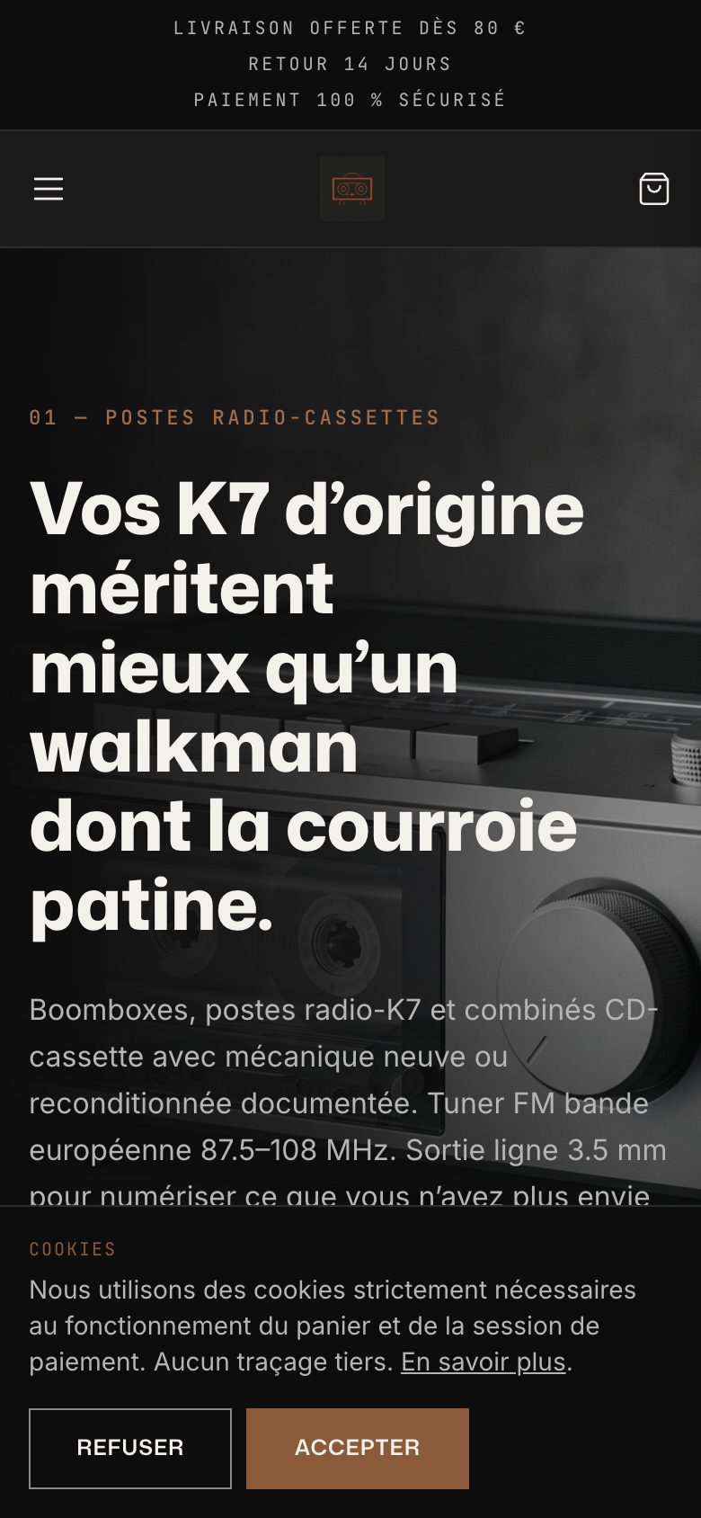 Radio Cassette mobile